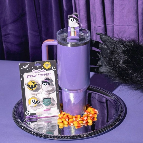 Char Charms 4 pack light up Halloween Straw Toppers - Picture 5 of 5